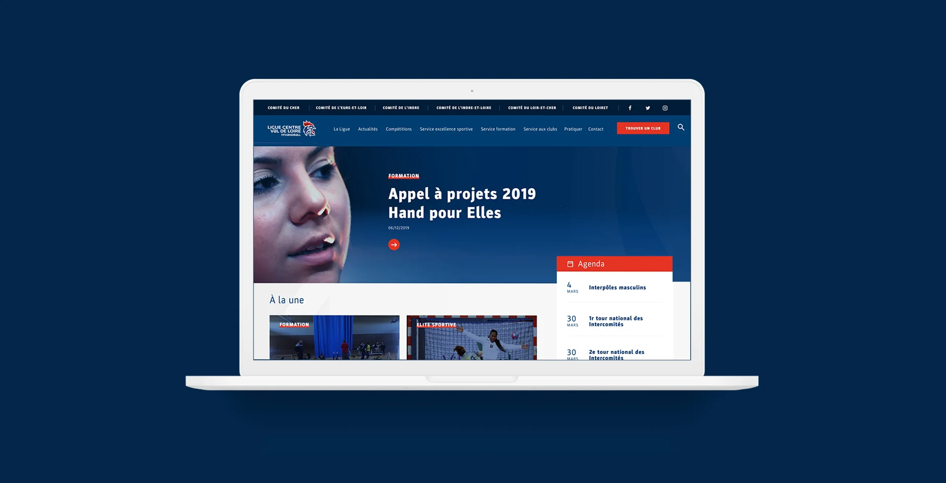Design-développement-site-web-ligue-centre-val-de-loire-handball-agence-conseil-communication-buzznative-orleans