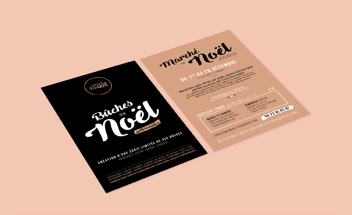 Branding brochure flyer Certifié Toqué food par agence communication Buzznative