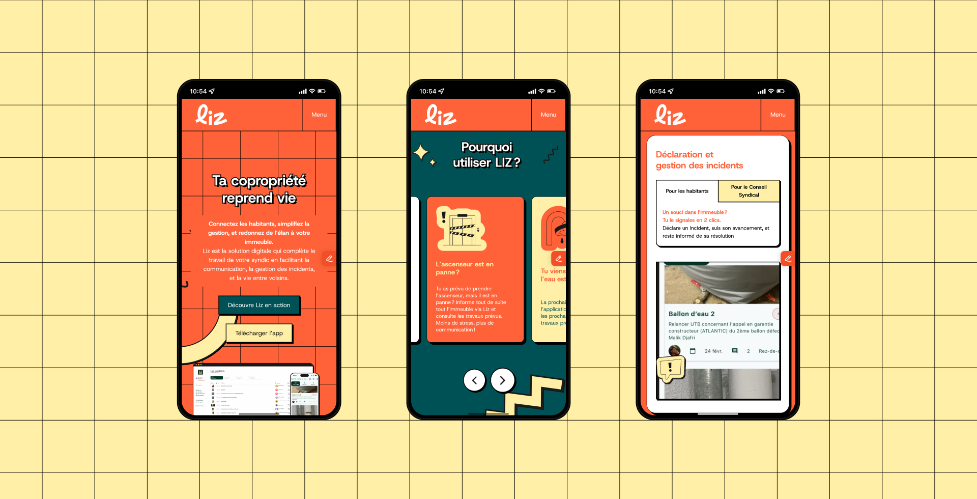 Interface utilisateur LIZ : solution digitale intuitive pour gérer les copropriétés